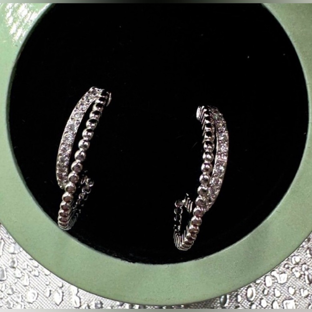 Elegant Silver Hoop Earrings 925
